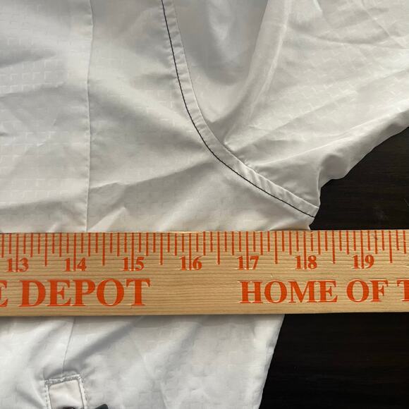 Adidas Women's ClimaProof Jacket XS White Windbreaker Outdoor Golf Running - Picture 4 of 8